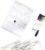 ENHANCE Tabletop Acrylic Character Sheet Set - 5e Dungeons and Dragons Reusable Character Sheets for All DND 5e Classes, Includes 3 Sheets, Dry Erase Markers, More