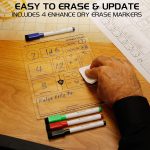 ENHANCE Tabletop Acrylic Character Sheet Set - 5e Dungeons and Dragons Reusable Character Sheets for All DND 5e Classes, Includes 3 Sheets, Dry Erase Markers, More - Imagen 3
