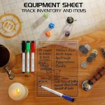 ENHANCE Tabletop Acrylic Character Sheet Set - 5e Dungeons and Dragons Reusable Character Sheets for All DND 5e Classes, Includes 3 Sheets, Dry Erase Markers, More - Imagen 8