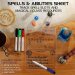 ENHANCE Tabletop Acrylic Character Sheet Set - 5e Dungeons and Dragons Reusable Character Sheets for All DND 5e Classes, Includes 3 Sheets, Dry Erase Markers, More - Imagen 9
