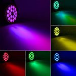 LED Par Headlight 200W 18 LED Stage Light Spotlight Disco Party 8CH Pair LED RGBW DMX Sound Strobe Active Mode Lighting DJ Light Effect for Show Bar KTV Party Halloween - Imagen 3