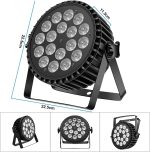 LED Par Headlight 200W 18 LED Stage Light Spotlight Disco Party 8CH Pair LED RGBW DMX Sound Strobe Active Mode Lighting DJ Light Effect for Show Bar KTV Party Halloween - Imagen 7