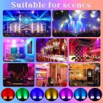 LED Par Headlight 200W 18 LED Stage Light Spotlight Disco Party 8CH Pair LED RGBW DMX Sound Strobe Active Mode Lighting DJ Light Effect for Show Bar KTV Party Halloween - Imagen 8