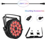 LED Par Headlight 200W 18 LED Stage Light Spotlight Disco Party 8CH Pair LED RGBW DMX Sound Strobe Active Mode Lighting DJ Light Effect for Show Bar KTV Party Halloween - Imagen 9