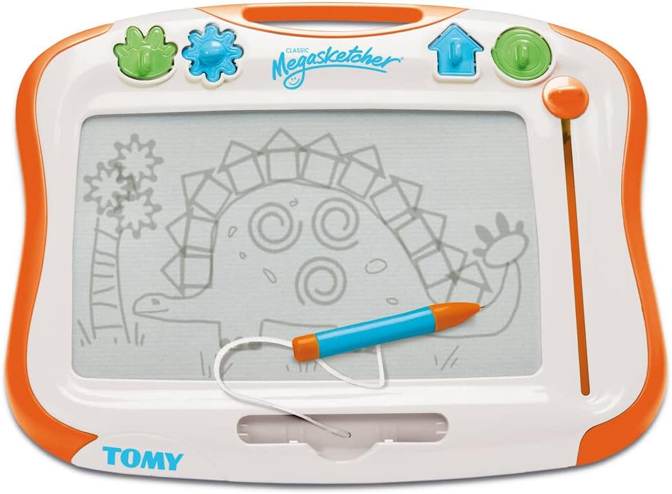 Toomies TOMY Megasketcher Magnetic Drawing Board , Large Writing Pad Toomies TOMY Megasketcher Magnetic Drawing Board , Large Writing Pad with Magic Eraser , Travel Games for Kids Aged 3 4 5 6 and Over, Measures 45 x 35 cm Bizak