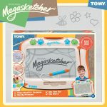 Toomies TOMY Megasketcher Magnetic Drawing Board , Large Writing Pad with Magic Eraser , Travel Games for Kids Aged 3 4 5 6 and Over, Measures 45 x 35 cm Bizak - Imagen 4