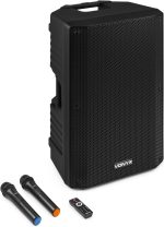 Vonyx VSA700 – Portable Speaker 15 Inches and 1000 W with Battery, 2 Wireless Handheld Microphones, Bluetooth 5.0, MP3, Built-in Amplifier, Ideal Presentations, Conferences, Musicians, DJ - Imagen 4