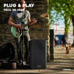 Vonyx VSA700 – Portable Speaker 15 Inches and 1000 W with Battery, 2 Wireless Handheld Microphones, Bluetooth 5.0, MP3, Built-in Amplifier, Ideal Presentations, Conferences, Musicians, DJ - Imagen 8