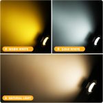 80W Pair LED Stage Spotlight COB DMX with Cool/Warm White, DJ Stage Strobe Light with Ventor Parailad Church, Concert, Wedding, Theater, Christmas - Imagen 3