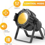 80W Pair LED Stage Spotlight COB DMX with Cool/Warm White, DJ Stage Strobe Light with Ventor Parailad Church, Concert, Wedding, Theater, Christmas - Imagen 5