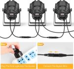 80W Pair LED Stage Spotlight COB DMX with Cool/Warm White, DJ Stage Strobe Light with Ventor Parailad Church, Concert, Wedding, Theater, Christmas - Imagen 6