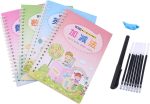 LEYTON Magic Calligraphy Stickers Notebooks Erasable Writing Tools Reusable 3-5 Years Simple Writing One Hand - Imagen 4