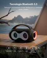 200W Portable Karaoke Bluetooth Speaker, Equipped with 2 Wireless Microphones for Karaoke, AUX, TF, USB, Ideal for Adults, Children, Indoor Use, Party and Outdoor Activities - Imagen 8