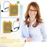 Voice Amplifier with Microphone Portable Public Address System 30W 2800mAh Rechargeable Battery for Teachers, Training, Meeting, Tour Guide (Yellow) - Imagen 4
