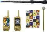 LEXIBOOK Harry Potter – Adventurer Wizard Kit for Children with Walkie-Talkies 120 m, Magic Wand with Sound and Luminous Effects, Notebook, Pen, Rubber Hedwig, White/Gold, RPTW11HP