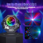 4 in 1 Disco Lights, Ball Lights, RGB LED Disco Light with Musik Sound Activated, DJ Lights with Remote Control for Home Parties, Clubs, Halloween, Christmas - Imagen 3