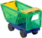Playmags 2 Piece Car Set: Stronger Magnetic Tokens and Blocks - Super Durable with Vivid Erase Tiles Color - Stem Toys for Kids (Colors May Vary) - Imagen 7