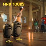 Ibiza - PORT12UHF-MKII-TWS - Portable speaker 12"/700W MAX with 2 microphones (UHF), Remote Control and Protective Case - Bluetooth, USB, SD and TWS - 5 to 7h autonomy - Imagen 5