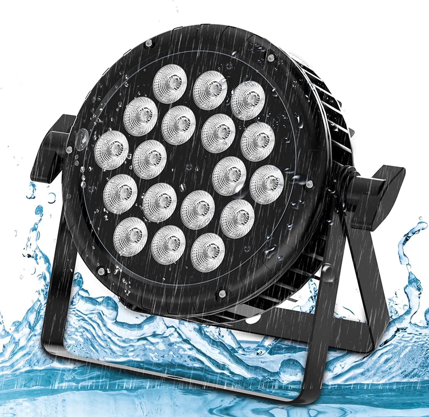 UKing RGBW IP65 Waterproof Stage Lamps, 180 W Pair LED UKing RGBW IP65 Waterproof Stage Lamps, 180 W Pair LED Outdoor Lighting with D MX 4/8CH Control and Automatic Mode, Spotlights Party Lights for Wedding Disco DJ Concerts Halloween Christmas