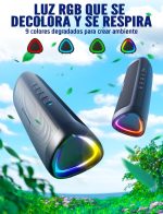 Bluetooth 5.3 Speaker, 30 W Powerful Bluetooth Speaker with Colour LED Light, Powerful Bass and Clear Treble, IPX5 Waterproof, 24H Playback Bluetooth Speaker with TWS Pairing - Imagen 7