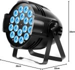 U`King 18 x 15W RGBW Par Spotlight 4 in 1 LED, Stage Light for Stage Lighting with DMX 8CH for Stage Lighting, Party, Night Club, Compatible with Weddings - Imagen 4