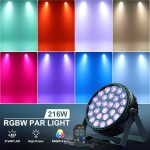4PCS 216W Par LED Spotlight, 27 x 8W Disco Light RGBW DMX Stage Spotlights with Remote Control, 6 Modes Effect Party Light for DJ, Bar, Wedding, Show, Christmas, Halloween - Imagen 4