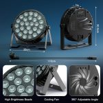 4PCS 216W Par LED Spotlight, 27 x 8W Disco Light RGBW DMX Stage Spotlights with Remote Control, 6 Modes Effect Party Light for DJ, Bar, Wedding, Show, Christmas, Halloween - Imagen 5