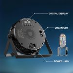 4PCS 216W Par LED Spotlight, 27 x 8W Disco Light RGBW DMX Stage Spotlights with Remote Control, 6 Modes Effect Party Light for DJ, Bar, Wedding, Show, Christmas, Halloween - Imagen 6