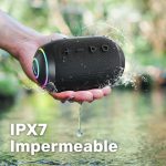 RIENOK S4 Portable Bluetooth Speaker Bluetooth 5.3 Powerful Waterproof IPX7 Small Wireless Stereo Pairing Supports SD Card Black - Imagen 4