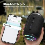 RIENOK S4 Portable Bluetooth Speaker Bluetooth 5.3 Powerful Waterproof IPX7 Small Wireless Stereo Pairing Supports SD Card Black - Imagen 5