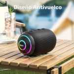 RIENOK S4 Portable Bluetooth Speaker Bluetooth 5.3 Powerful Waterproof IPX7 Small Wireless Stereo Pairing Supports SD Card Black - Imagen 7