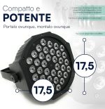 tempo di saldi RGB headlight from 50 W to 120 W with 36 LED Disco Sound Sensor Colourful Light - Imagen 7
