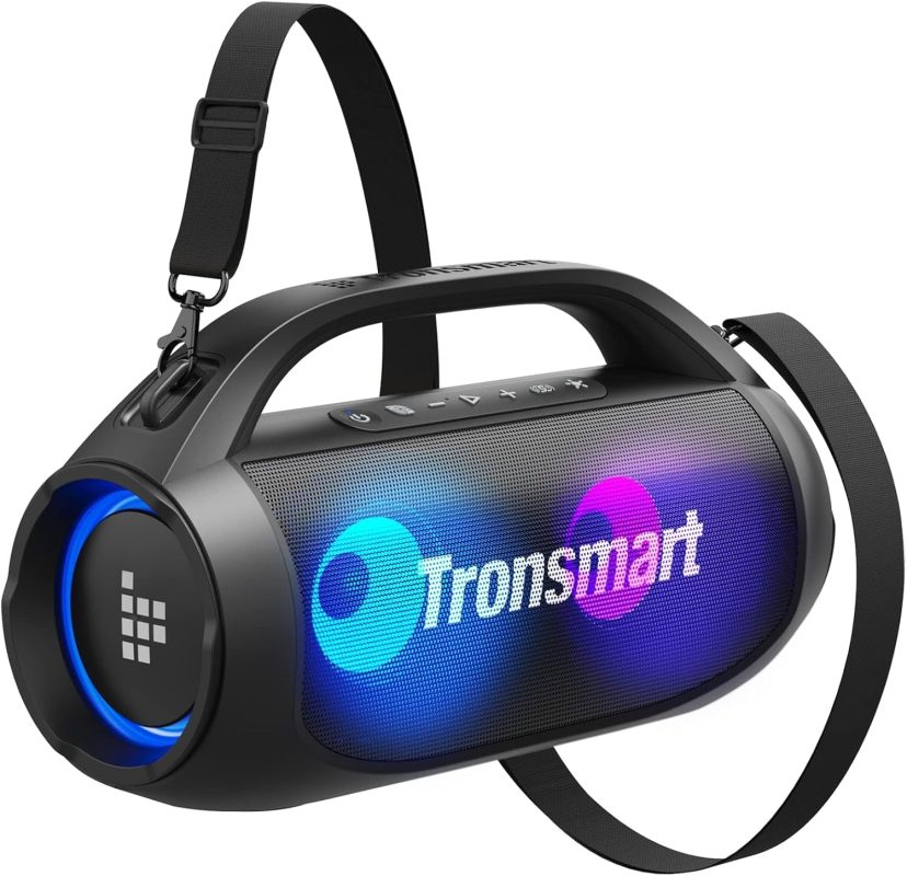 Tronsmart Bang SE Bluetooth Speaker 40W, Portable Powerful Speakers, LED Lights, Waterproof IPX6, 24H Playback, Stereo Sound, Aux and Power Bank, Speaker with Bluetooth 5.3 for Parties