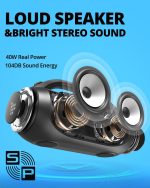 Tronsmart Bang SE Bluetooth Speaker 40W, Portable Powerful Speakers, LED Lights, Waterproof IPX6, 24H Playback, Stereo Sound, Aux and Power Bank, Speaker with Bluetooth 5.3 for Parties - Imagen 4
