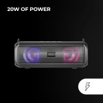 Mars Gaming MSB-XT, Portable Speaker + Sound Bar 2in1, Dynamic RGB Lighting, 4 Drivers 20W Sound System, Bluetooth 5.3 Speaker + AUX/MicroSD/USB/FM Radio, Black - Imagen 3