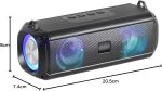 Mars Gaming MSB-XT, Portable Speaker + Sound Bar 2in1, Dynamic RGB Lighting, 4 Drivers 20W Sound System, Bluetooth 5.3 Speaker + AUX/MicroSD/USB/FM Radio, Black - Imagen 7
