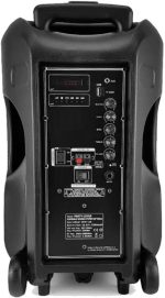 Party Light & Sound - PARTY-12RGB - 12"/30cm 700W Battery Powered Speaker with 1 Wireless VHF Microphone and Woofer Light Effect - Bluetooth, USB, Micro SD and AUX - Black - Imagen 5