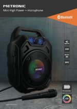 Metronic 477188 – Powerful Bluetooth Speaker 45 W Portable, LED Lights, USB Socket, Micro-SD, AUX-IN, Microphone Input, Microphone Included, FM Radio, with Ergonomic Handle for Easy Transport - Imagen 8