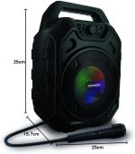 Metronic 477188 – Powerful Bluetooth Speaker 45 W Portable, LED Lights, USB Socket, Micro-SD, AUX-IN, Microphone Input, Microphone Included, FM Radio, with Ergonomic Handle for Easy Transport - Imagen 9