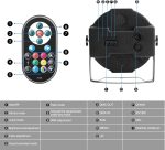 UKing 4PCS LED Spotlight Stage Lights with Pair LED Bag, 72W DMX RGB Disco Lighting Effects Strobo 7 Modes with Wireless Rmoto Control for Weddings Christmas Party Lights - Imagen 7