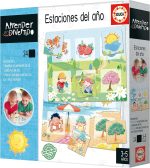 Educa - I learn The Seasons | Learning is Fun | Educational toy children 3 years to learn to identify elements of each season. 24 nestable (19289) - Imagen 4