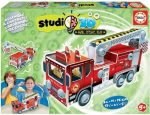 Educa - Studio Puzzle in 3D with Pieces Screws and Nuts. Assemble a Fire Truck From Scratch. +5 years (19186)