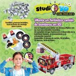 Educa - Studio Puzzle in 3D with Pieces Screws and Nuts. Assemble a Fire Truck From Scratch. +5 years (19186) - Imagen 3