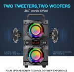 Powerful Bluetooth Speaker 60W (80W Peak) with Dual Subwoofer and Deep Bass, Portable Bluetooth Speakers with 100ft Wireless Connection, Ideal for Travel and Parties - Imagen 4