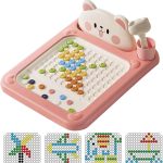 Tablero Magnético de Puntos,Tablero De Arte Magnético con Bolígrafo para Viajar | Juguetes Educativos Interactivos para Niños De 2 A 5 Años - Regalo Infantil - Imagen 7