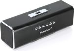 MusicMan MA Soundstation Portable Speaker - Stereo Sound - FM Radio, MP3 Player, USB, AUX/Line-In, MicroSD Card Support - 6 Hours - Ideal for Travel (Black)