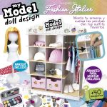 Educa - My Model Doll Design Fashion Atelier | CREATE over 300 amazing different looks. Articulated doll, comb it, cut the fabric and dress it up. Includes mannequin and wardrobe (19350) - Imagen 5