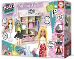 Educa - My Model Doll Design Fashion Atelier | CREATE over 300 amazing different looks. Articulated doll, comb it, cut the fabric and dress it up. Includes mannequin and wardrobe (19350) - Imagen 6