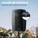 Vonyx VSP200 200W Autoamplified Speaker with Battery, Bluetooth, FM Radio, USB/SD, MP3 Player and 2 Wireless Microphones – Rechargeable Portable Sound Ideal for Events, Parties or Outdoors - Imagen 5
