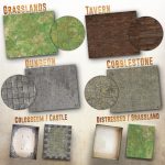 Melee Mats DND Map Starter Kit - 22" x 26", Double Sided, Wet/Dry Erase Battleground Grid - Ultimate Tabletop Game Experience with Accessories - Imagen 3